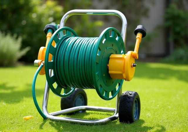 Carrello avvolgitubo da giardino
